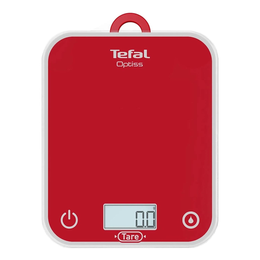 Tefal - Balance de cuisine OPTISS 2xAAA rouge