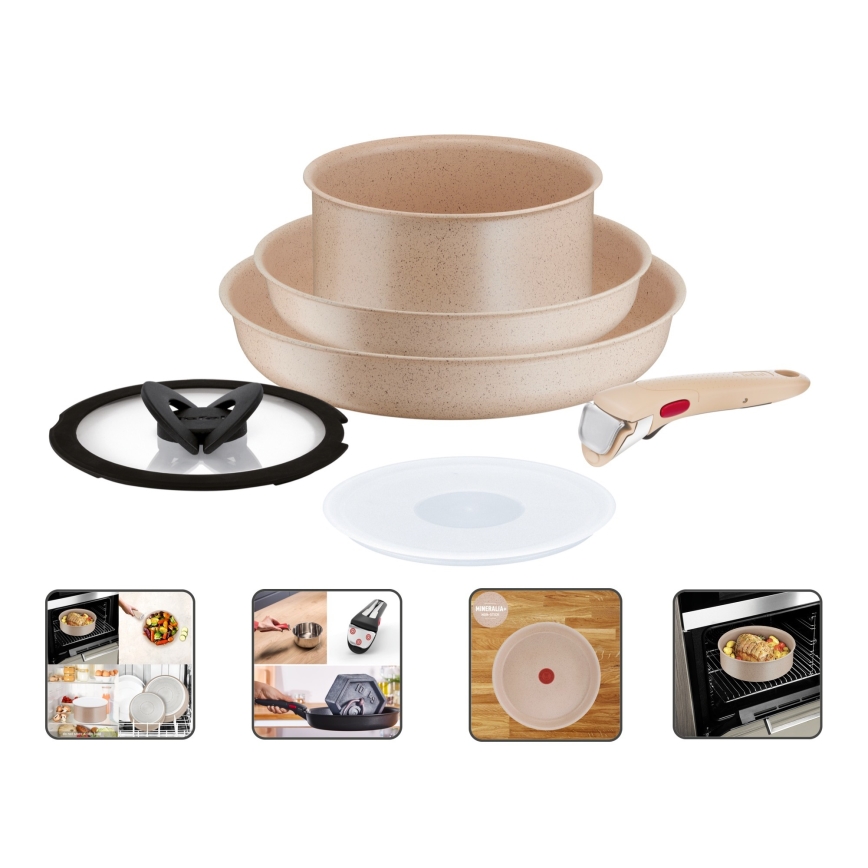 Tefal - Batterie de cuisine 6 pièces INGENIO DELIGHT