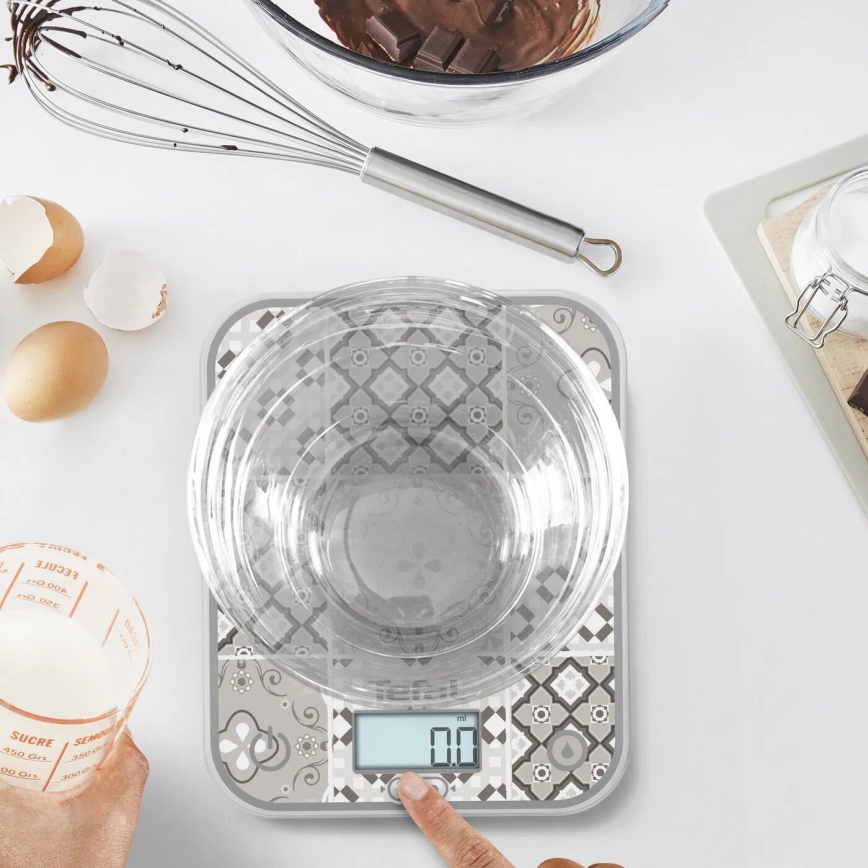 Tefal - Bilancia da cucina OPTISS 2xAAA beige