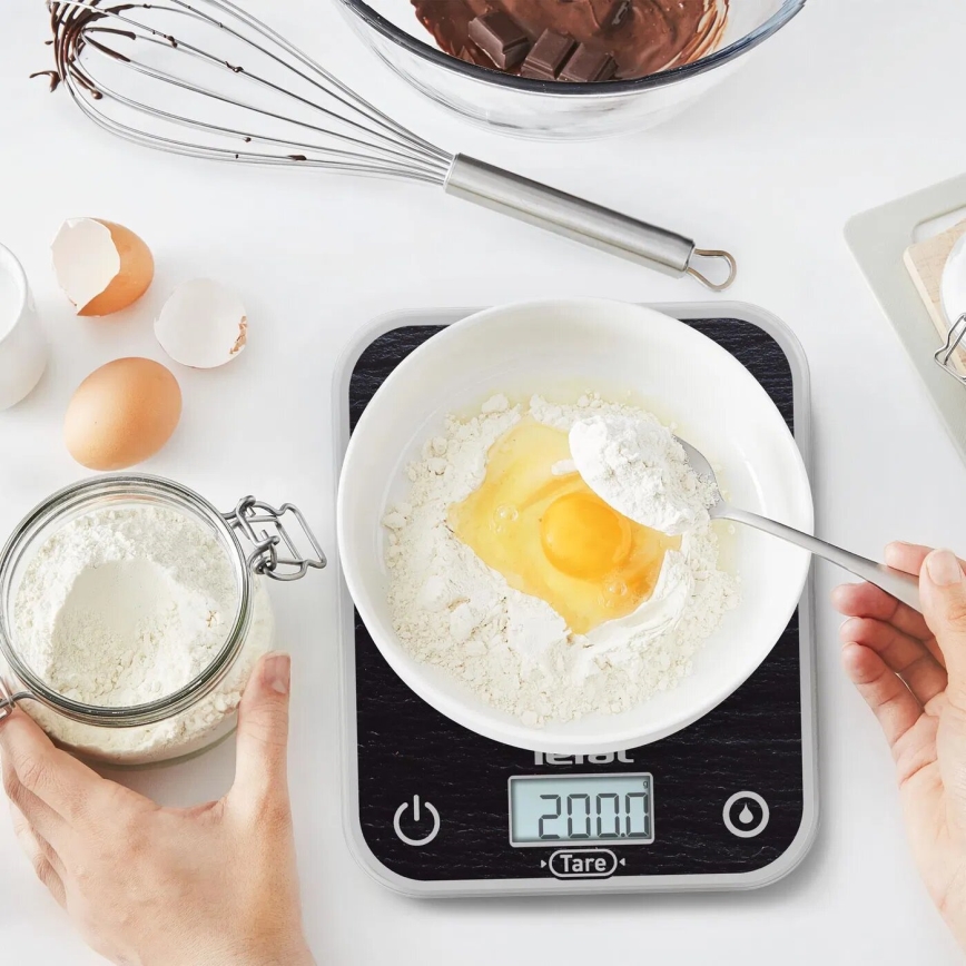 Tefal - Bilancia da cucina OPTISS 2xAAA nero