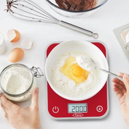 Tefal - Bilancia da cucina OPTISS 2xAAA rosso