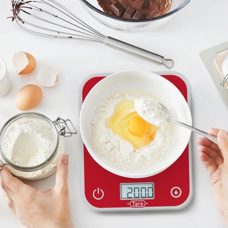 Tefal - Bilancia da cucina OPTISS 2xAAA rosso