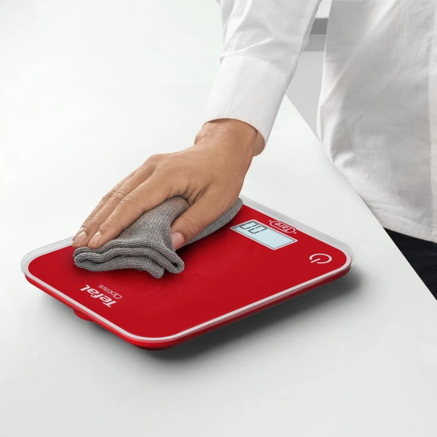 Tefal - Bilancia da cucina OPTISS 2xAAA rosso