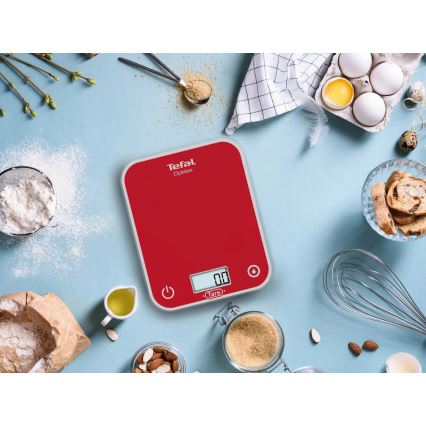 Tefal - Bilancia da cucina OPTISS 2xAAA rosso