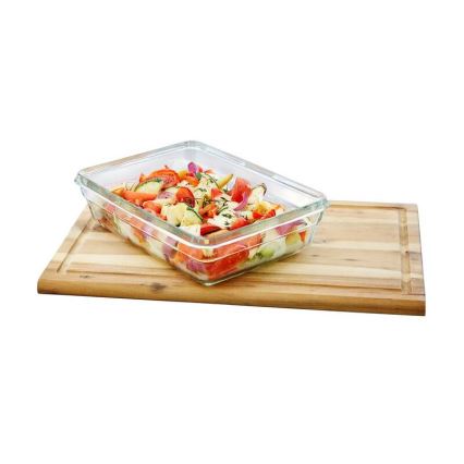 Tefal - Boîte de conservation alimentaire 3 l MSEAL GLASS rouge/verre