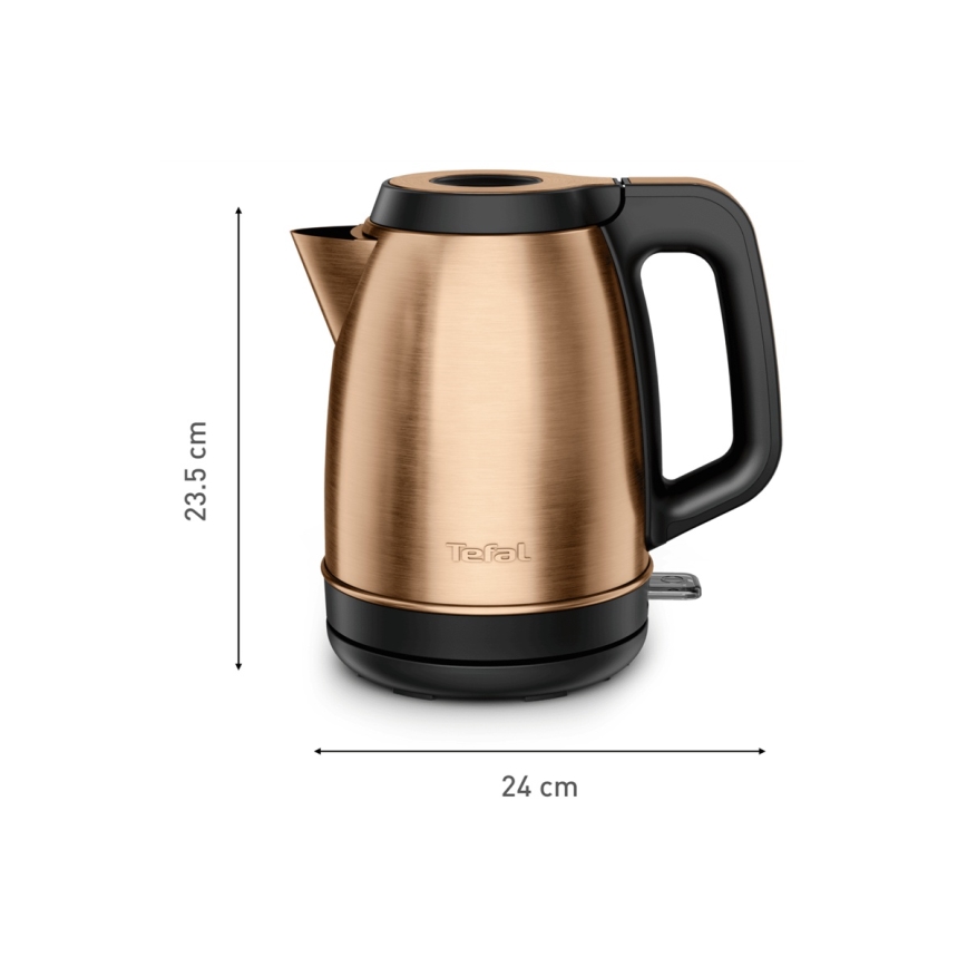 Tefal - Bollitore elettrico a bollitura rapida COPPERTINTO 1,7 l 2400 W/230 V