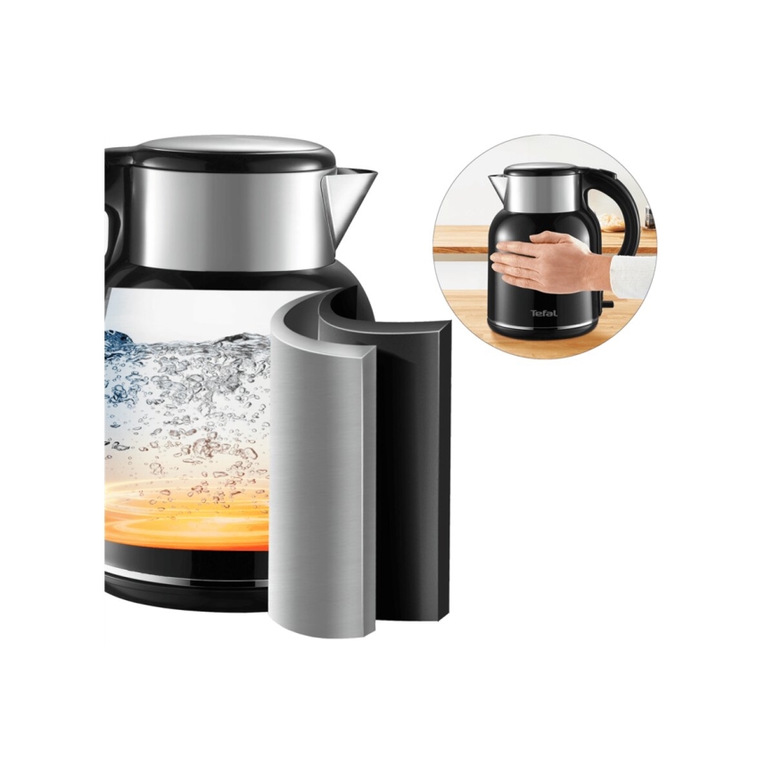 Tefal - Bollitore THERMO PROTECT XL 1,9l 1650W/230V acciaio inossidabile/nero