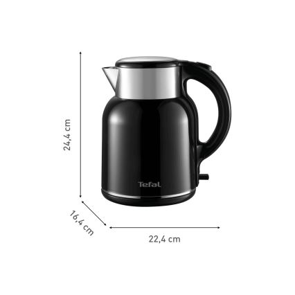 Tefal - Bollitore THERMO PROTECT XL 1,9l 1650W/230V acciaio inossidabile/nero