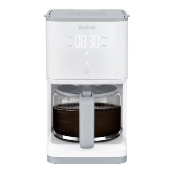 Tefal - Caffettiera a goccia con display LCD SENSE 1000W/230V bianco