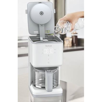 Tefal - Caffettiera a goccia con display LCD SENSE 1000W/230V bianco