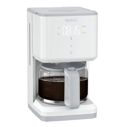 Tefal - Caffettiera a goccia con display LCD SENSE 1000W/230V bianco
