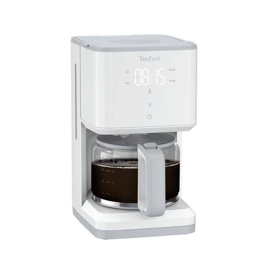 Tefal - Caffettiera a goccia con display LCD SENSE 1000W/230V bianco