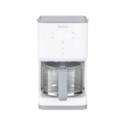 Tefal - Caffettiera a goccia con display LCD SENSE 1000W/230V bianco