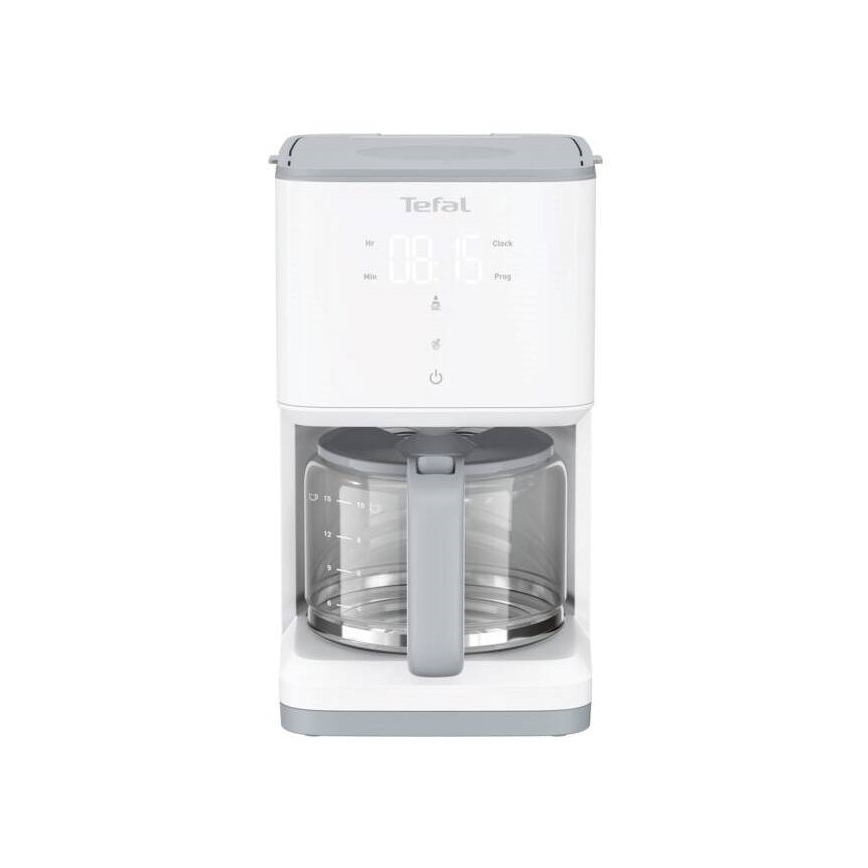 Tefal - Caffettiera a goccia con display LCD SENSE 1000W/230V bianco