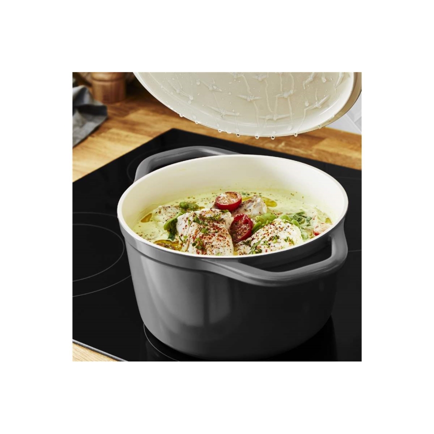 Tefal - Pentola con coperchio AIR 20 cm antracite