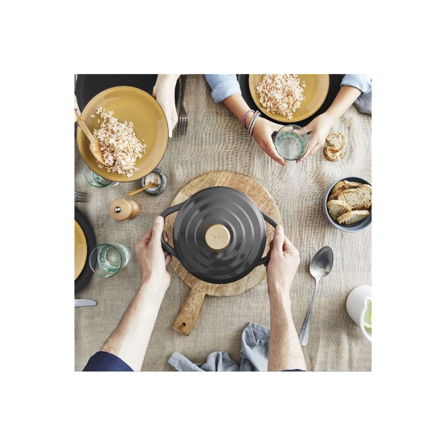 Tefal - Pentola con coperchio AIR 20 cm antracite
