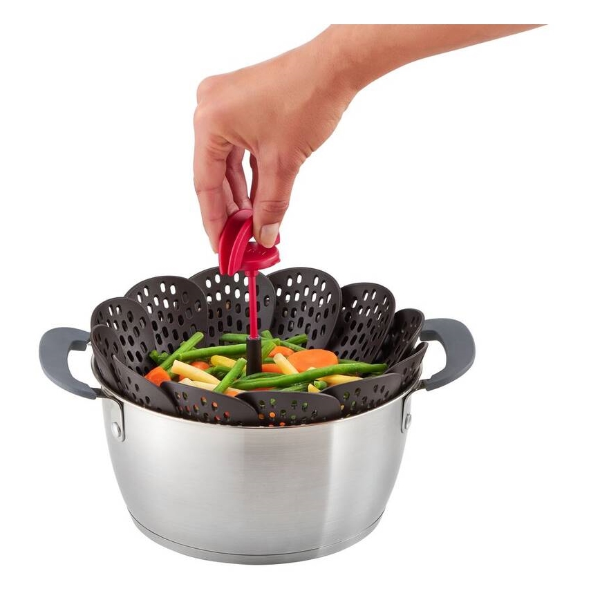 Tefal - Cestello per la cottura a vapore INGENIO nero/rosso