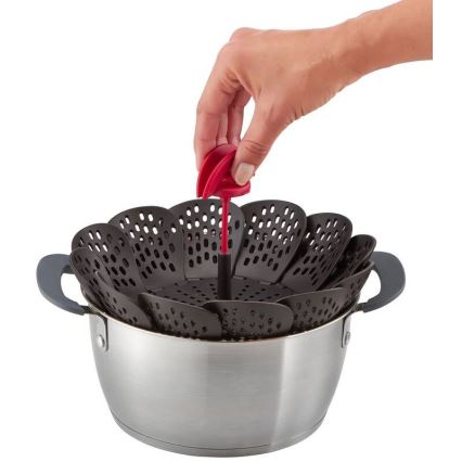 Tefal - Cestello per la cottura a vapore INGENIO nero/rosso