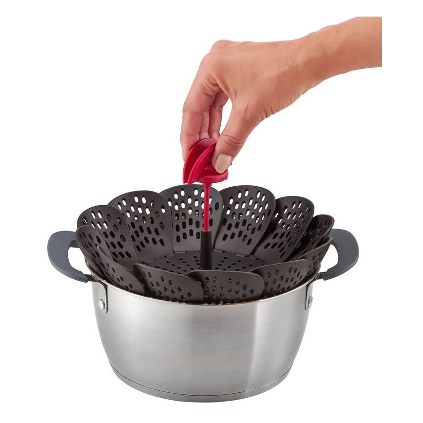 Tefal - Cestello per la cottura a vapore INGENIO nero/rosso