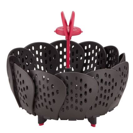 Tefal - Cestello per la cottura a vapore INGENIO nero/rosso