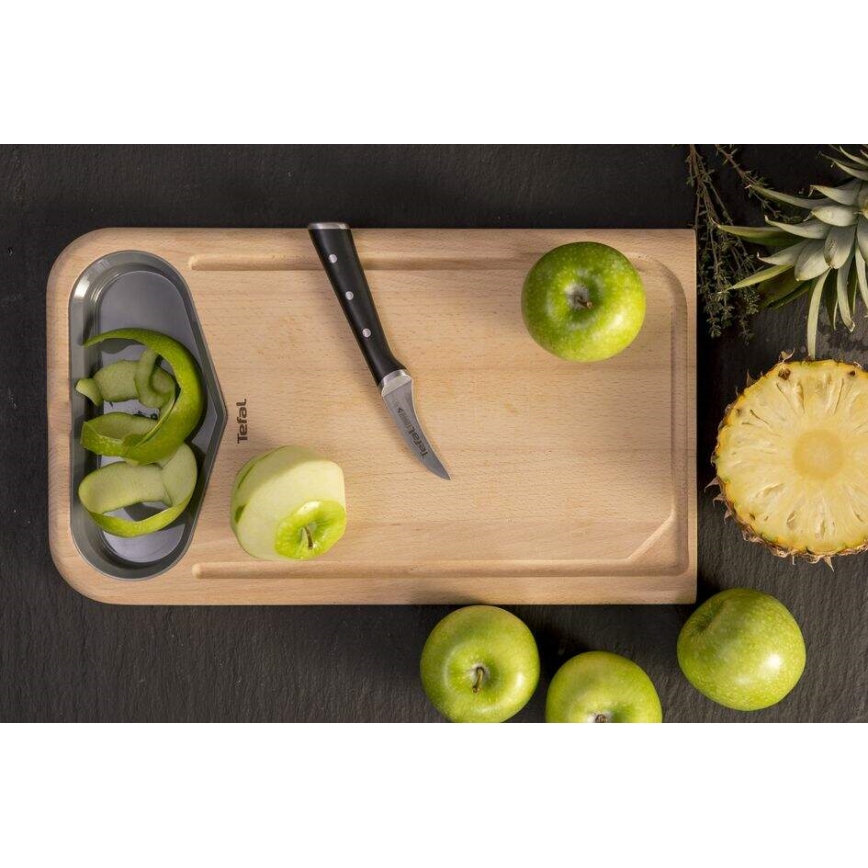 Tefal - Coltello da intaglio in acciaio inox ICE FORCE 7 cm cromo lucido/nero