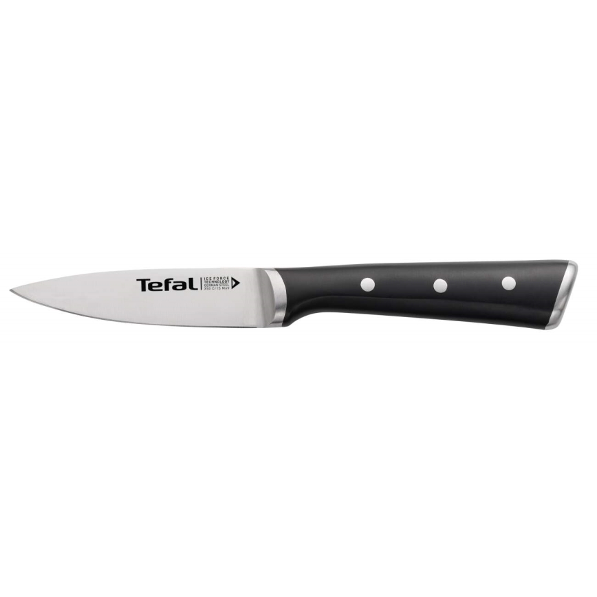 Tefal - Coltello da intaglio in acciaio inox ICE FORCE 9 cm cromo lucido/nero