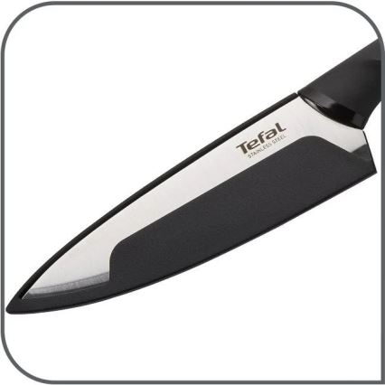 Tefal - Coltello universale in acciaio inox COMFORT 12 cm cromo lucido/nero