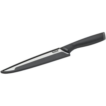 Tefal - Couteau à découper en acier inoxydable COMFORT 20 cm chrome brillant/noir
