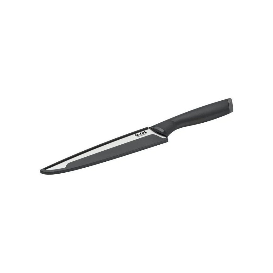 Tefal - Couteau à découper en acier inoxydable COMFORT 20 cm chrome brillant/noir