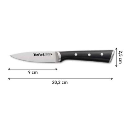 Tefal - Couteau à découper en acier inoxydable ICE FORCE 9 cm chrome brillant/noir