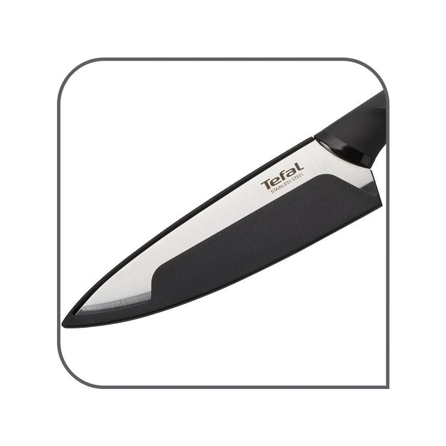 Tefal - Couteau universel en acier inoxydable COMFORT 12 cm chrome brillant/noir