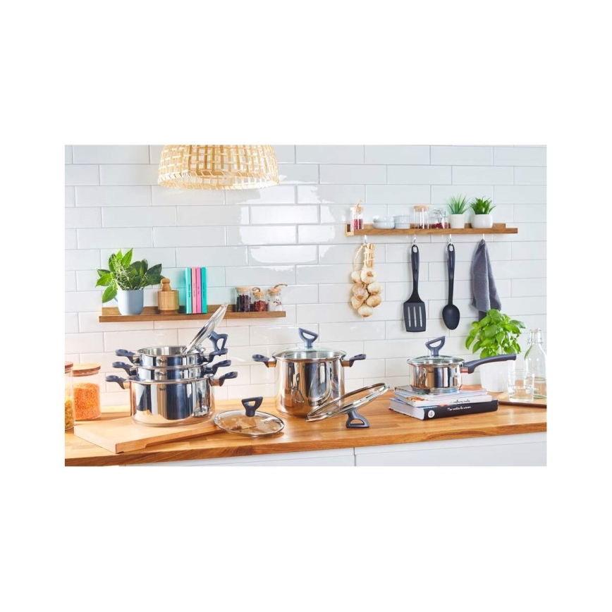 Tefal - Set di pentole 10 pezzi DAILY COOK in acciaio inox