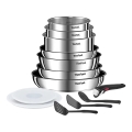 Tefal - Ensemble de 13 pièces de batterie de cuisine INGENIO EMOTION en inox