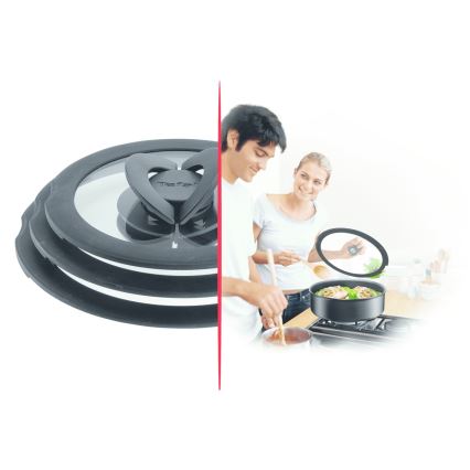Tefal - Ensemble de 3 couvercles en verre INGENIO