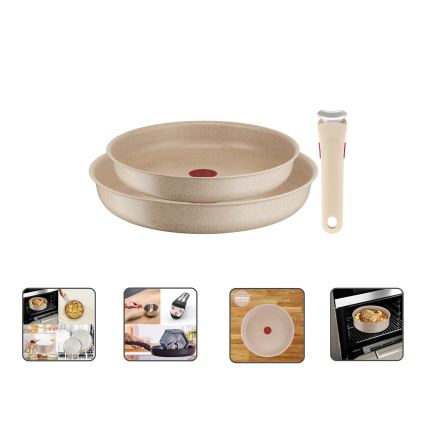 Tefal - Ensemble de 3 poêles INGENIO DELIGHT