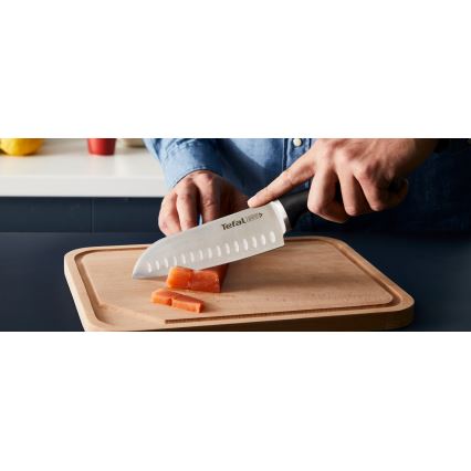 Tefal - Ensemble de 4 couteaux de cuisine avec bloc ICE FORCE