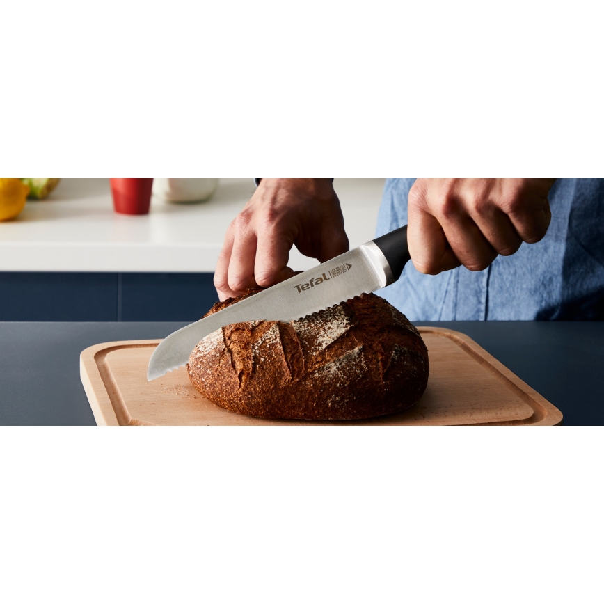 Tefal - Ensemble de 4 couteaux de cuisine avec bloc ICE FORCE