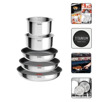 Tefal - Ensemble de 6 pièces INGENIO COOK en inox