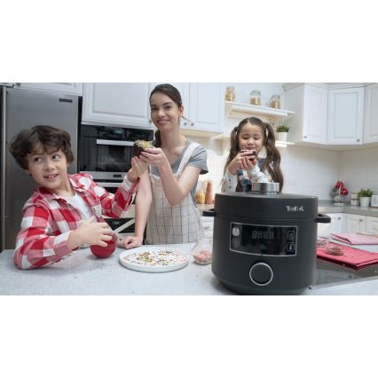 Tefal - Fait-tout électrique multifonction TURBO CUISINE 4,8 l 1090W/230V noir