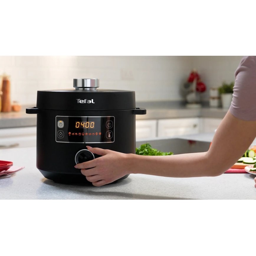 Tefal - Fait-tout électrique multifonction TURBO CUISINE 4,8 l 1090W/230V noir