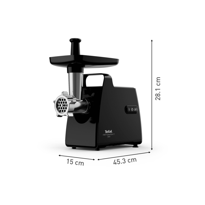 Tefal - Fleischwolf 6in1 2000W/230V schwarz