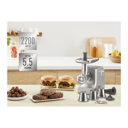 Tefal - Fleischwolf 8in1 2200W/230V silbern