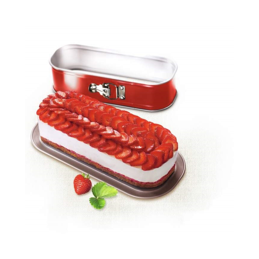 Tefal - Forma da forno ovale pieghevole DELIBAKE 30x11 cm rosso