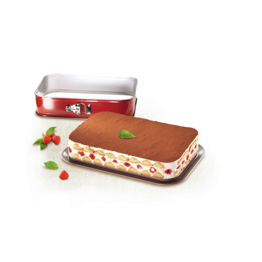 Tefal - Forma per torte pieghevole DELIBAKE 36x24 cm rosso