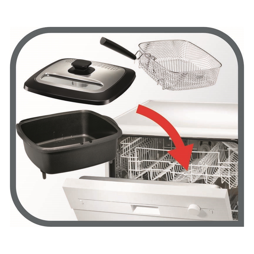 Tefal - Friggitrice 2 l VERSALION DE LUXE 7in1 1600W/230V nero