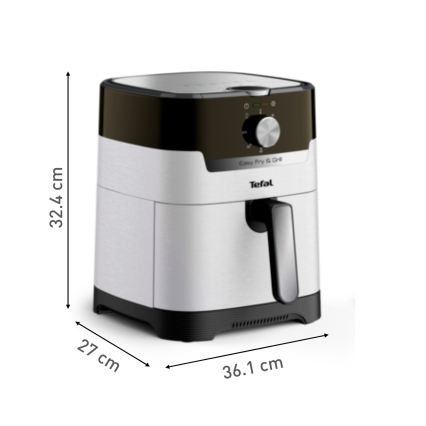 Tefal - Friggitrice ad aria 4,2 l EASY FRY&GRILL 2 in 1 1550W/230V in acciaio inox