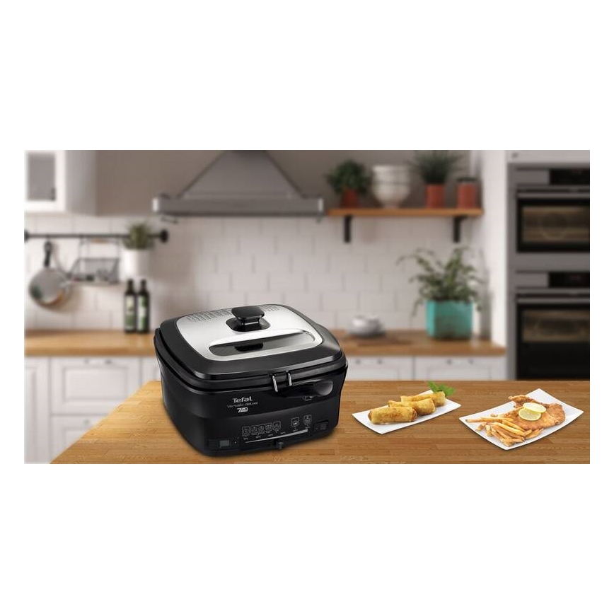 Tefal - Fritteuse 2 l VERSALION DE LUXE 7in1 1600W/230V schwarz