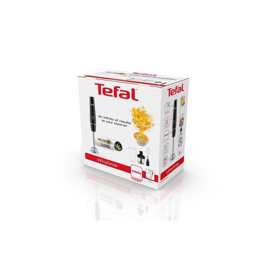 Tefal - Frullatore a immersione INFINY FORCE V2 3in1 1000W/230V nero/acciaio inossidabile