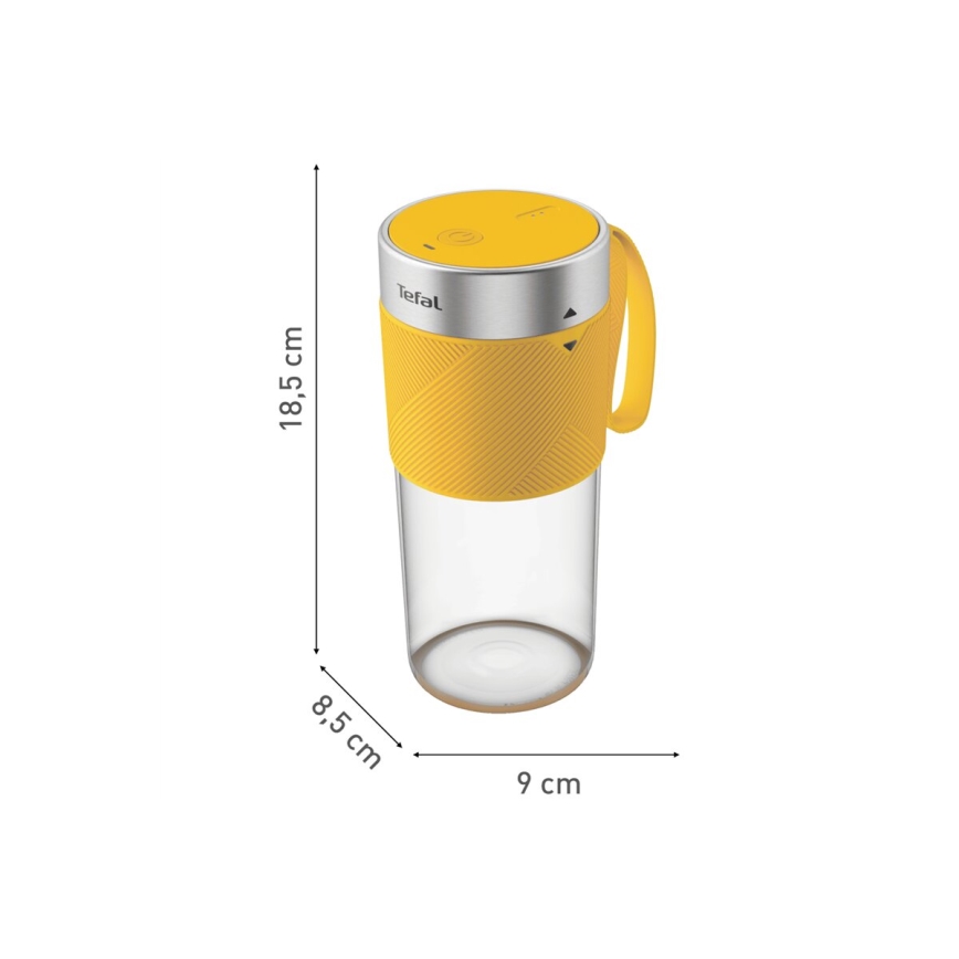 Tefal - Frullatore BLENDFORCE 50W/5V 1200 mAh giallo