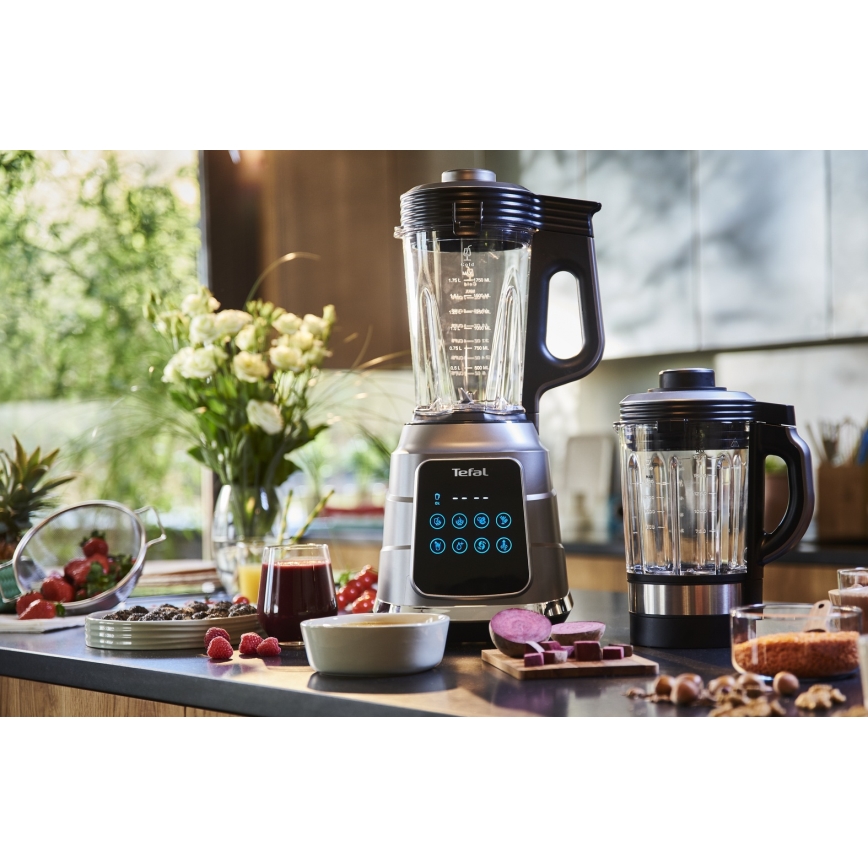 Tefal - Frullatore da tavolo per cucina HIGH SPEED ULTRABLEND BOOST 1300W/230V grigio